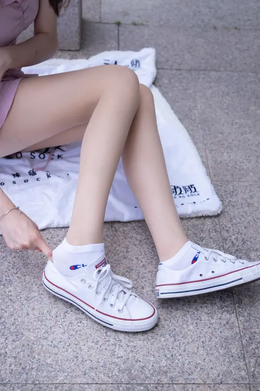 [BoBoSocks袜啵啵]NO.001 小甜豆-帆布鞋、白棉袜、肉丝 - BoBoSocks袜啵啵